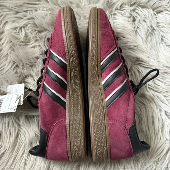 ADIDAS Handball Spezial Shoes Maroon / Core Black / Crystal White Size 9 NWB - Picture 4 of 15